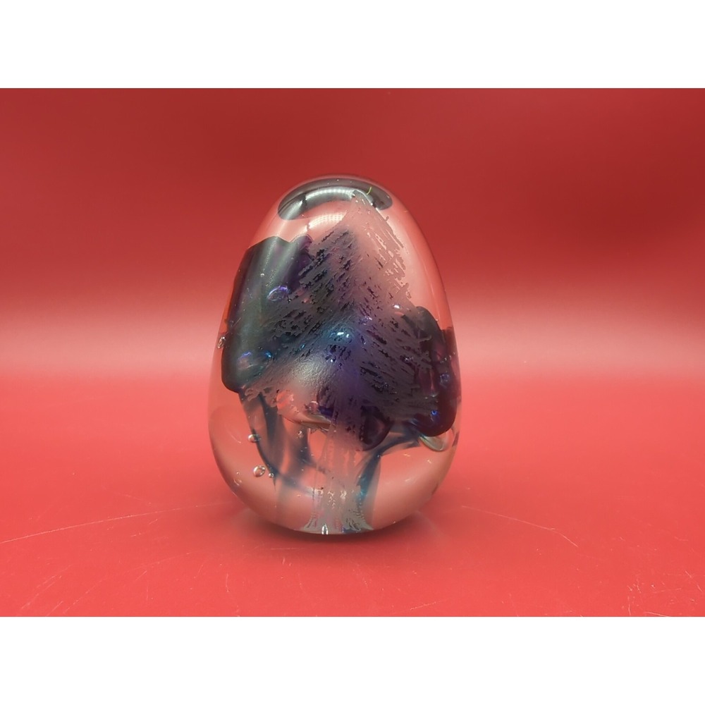SIGNED Art Glass Paperweight